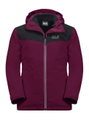 Jack Wolfskin Winterjacke Snowfrost 3in1 (wasser- und winddicht, warme Fleece-Innenjacke) rubinrot Kinder (164-176)